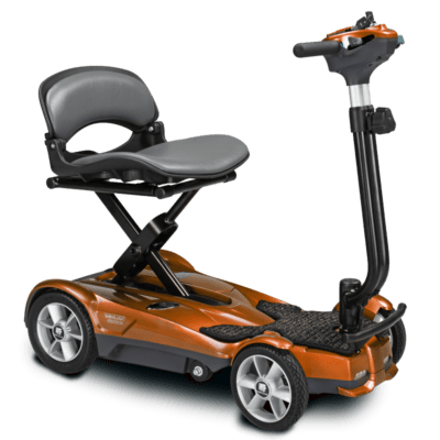 Gold Color of EV-Rider Transport 4AF Folding Lightweight Travel Mobility Scooter